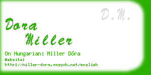 dora miller business card